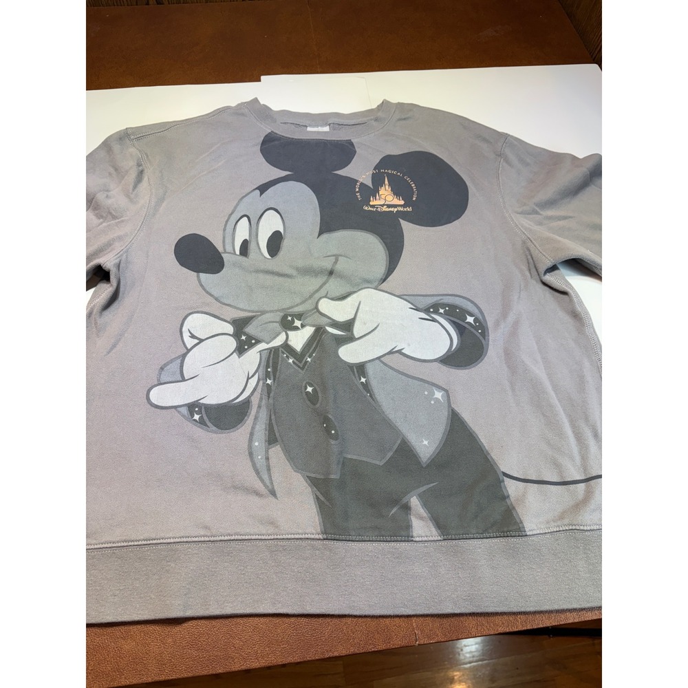 Disney Parks Walt Disney World 50th Anniversary Mickey Mouse Gray T-Shirt XL - Picture 3 of 9